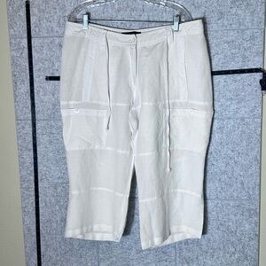 Ashley Stewart Cream Capris